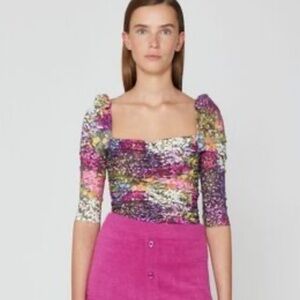 NWOT ROTATE by Birger Christensen Printed
Stretch Nylon Frejia Top, size US 10